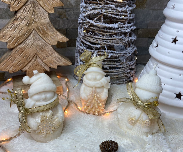 Trio de bonhomme de neige