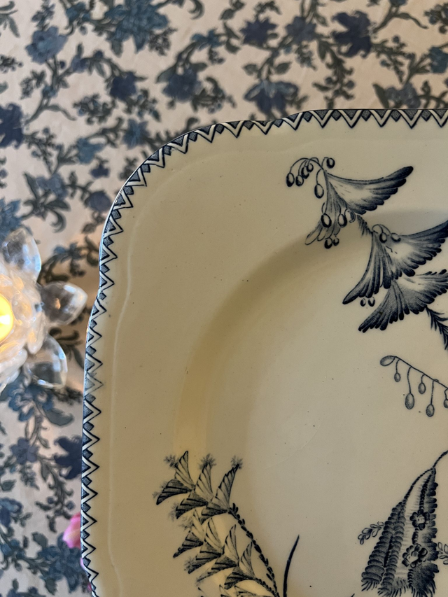 INDIANA - Plat piédouche (ou présentoir) de la manufacture française Clairefontaine - Terre de Fer