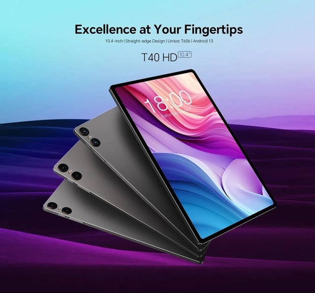 TECLAST TABLET 10.4'' (T40HD-BK) WIFI+4G  /8GB(+8GB virtual) /128GB/ANDROID13