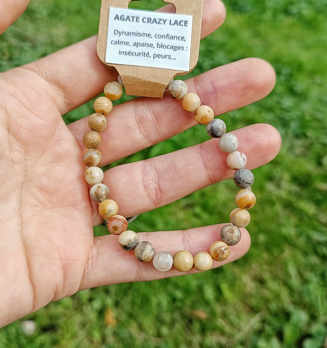 Bracelet Agate crazy lace