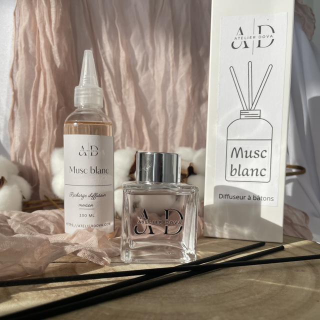 Diffuseur à bâtonnets Musc blanc
