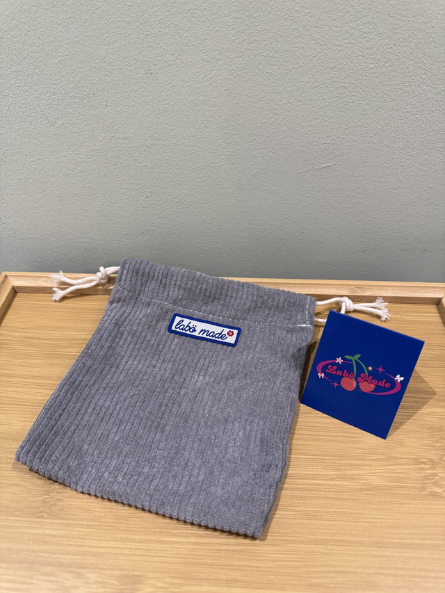 LABÖMADE DIY 16cm Drawstring Pouch - Grey