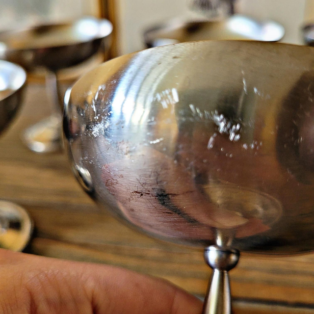 X Coupes champagne ou glace inox vintage années 70-80