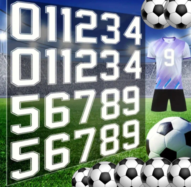 Nummern für Trikot in weiß 