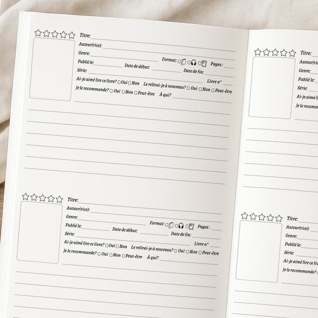 Journal de lecture 2 ans - Violet