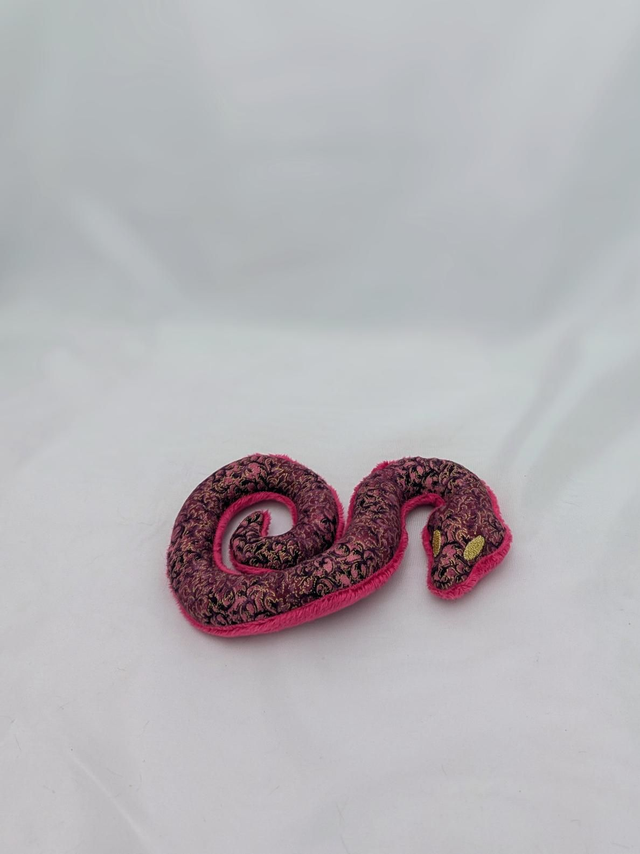 Serpent peluche rose et violet