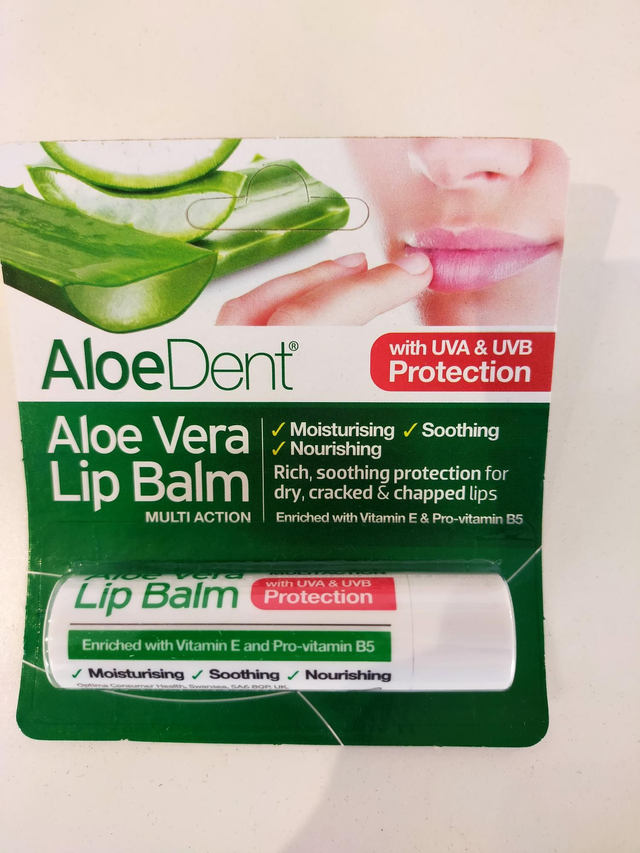 Optima Aloe Vera Lip Balm Aloe Dent 4g 50987