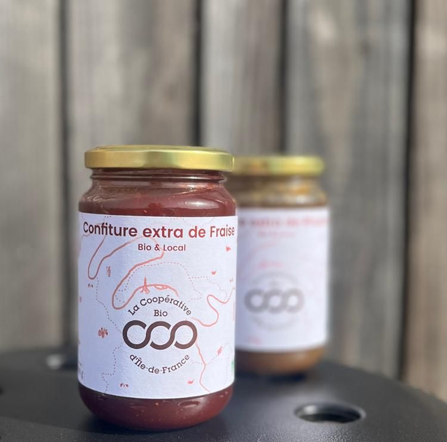 Confiture extra de fraises bio