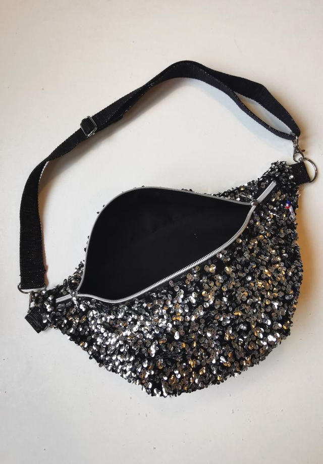 Banane LOUISE sequin argent 