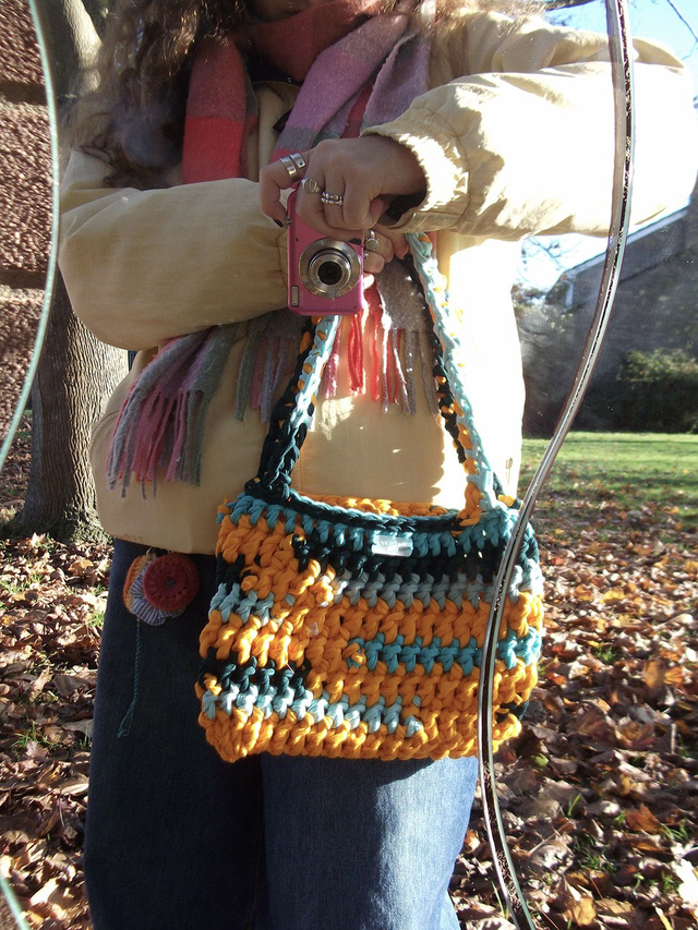 Orange, Turquoise, Blue and Green T-shirt Bag