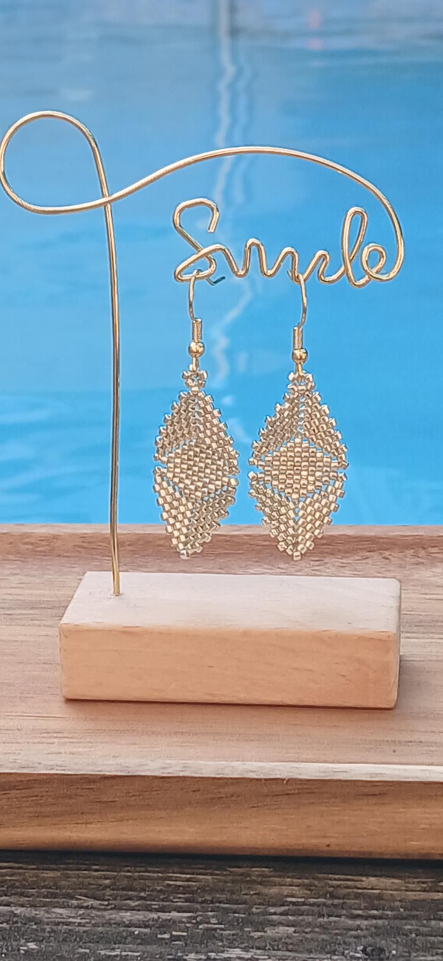 Boucles Géo doré 