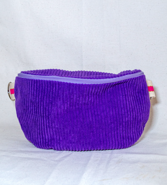 Banane en velours côtelé violet