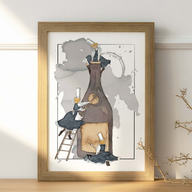 Affiche A4 - Vin Nature - Mise en Bouteille à la Bigoudène