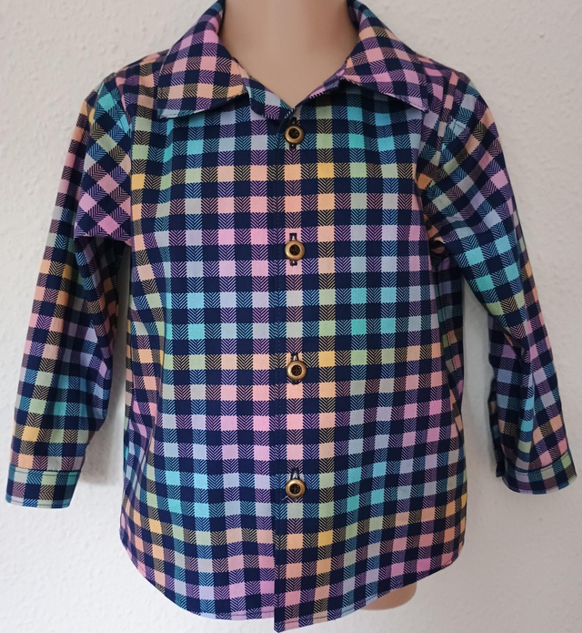 Shirt - 2 yrs (92 cm).   Bright checks