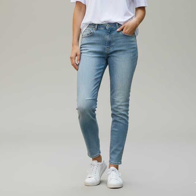 Jean Slim Stretch Bleu Délavé - Place du Jour