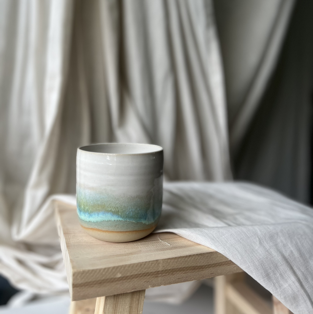 Cappuccinobecher "TURQUOISE WAVE"