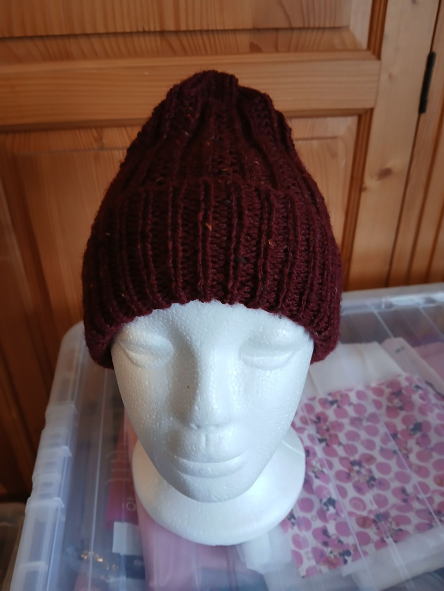 Joe's Hat Hand Knitted in Aran Yarn