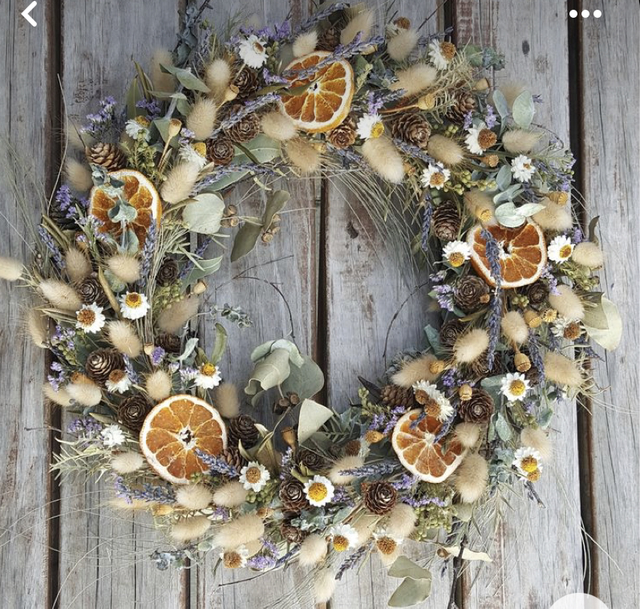 Couronne fleurs séchée 