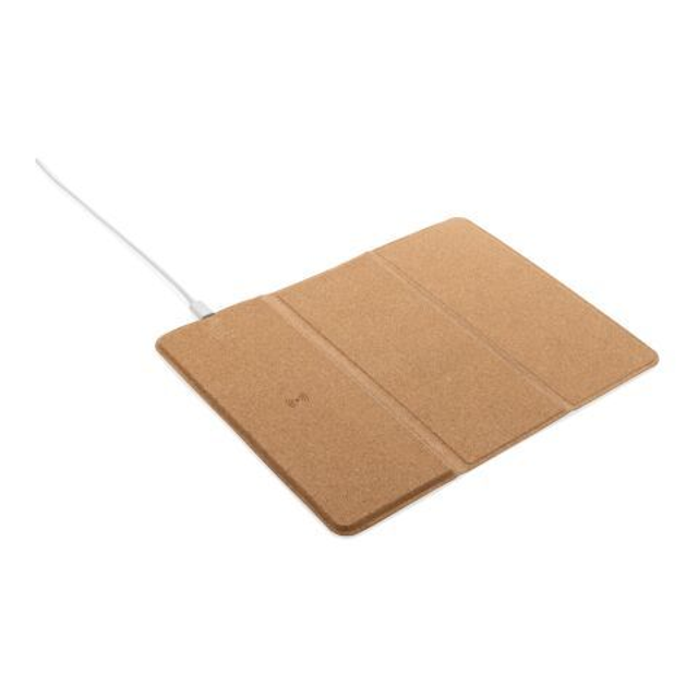FSC 10W wireless charging cork mousepad and stand