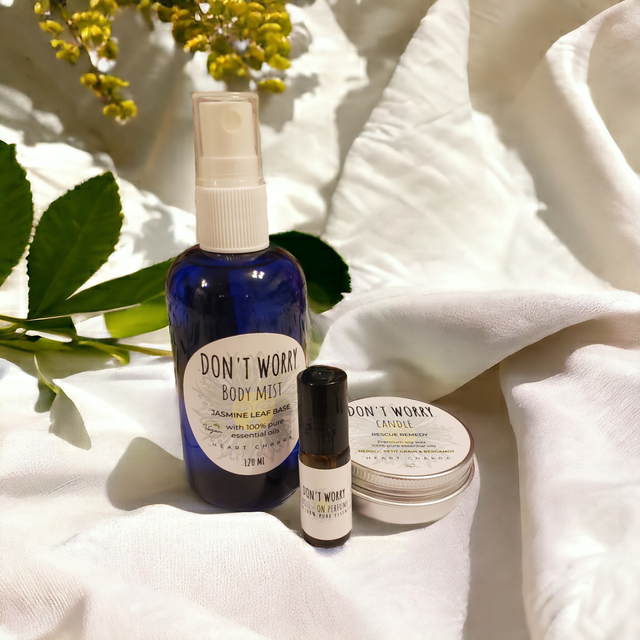Don't Worry  -                    HEART CHAKRA  Rescue Remedy Gift Set ,   3 pieces