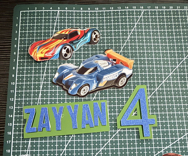 Personalised Hot Wheels cake toppers