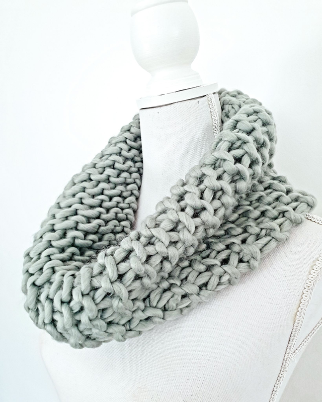 Colsjaal grofgebreid - grijs