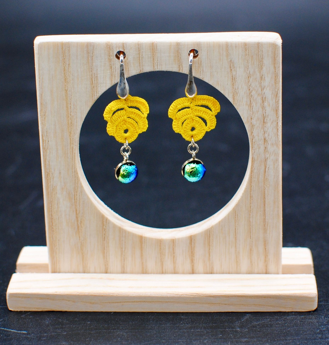 Boucles d&#039;oreilles &quot;Rose Tig Oya&quot;