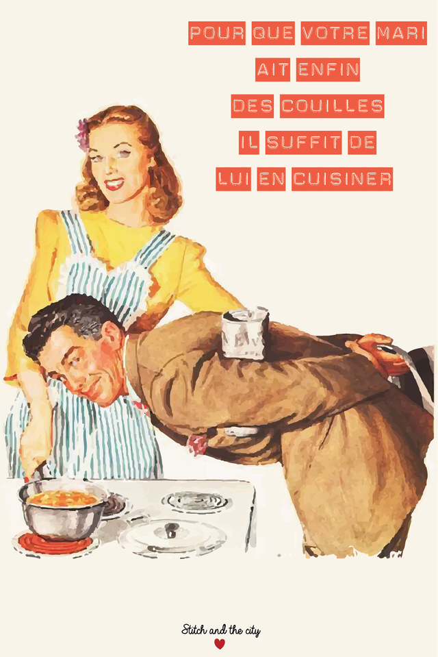 Carte Pour que votre mari ait enfin des couilles, il suffit de lui en cuisiner