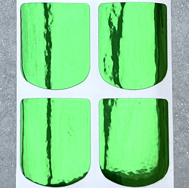 Green Chrome Stickers (Set of 4)