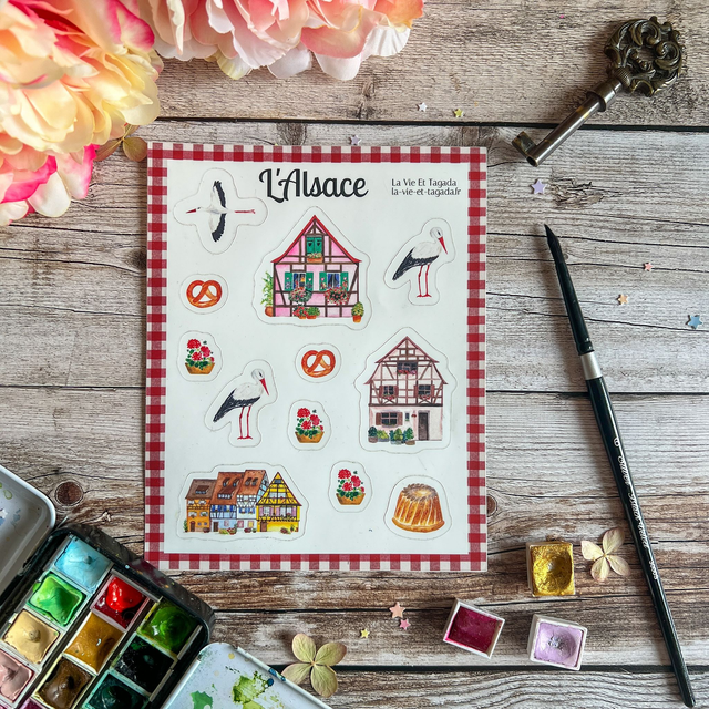 Planche de stickers Alsace