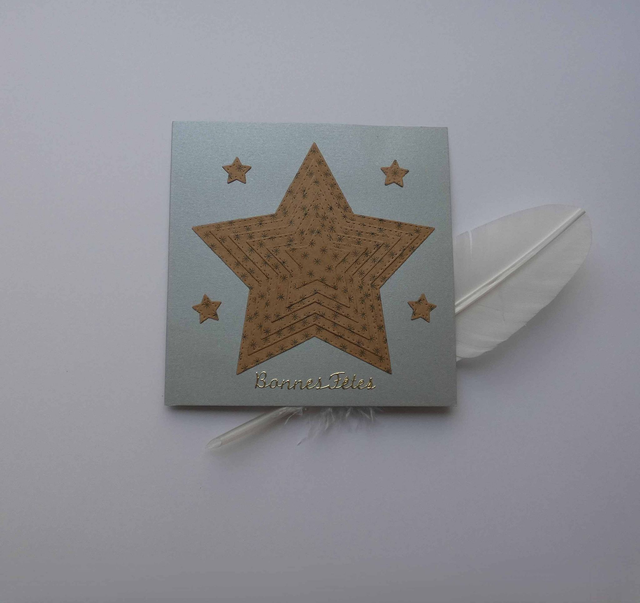L'étoie de Noël de la carte argentée
