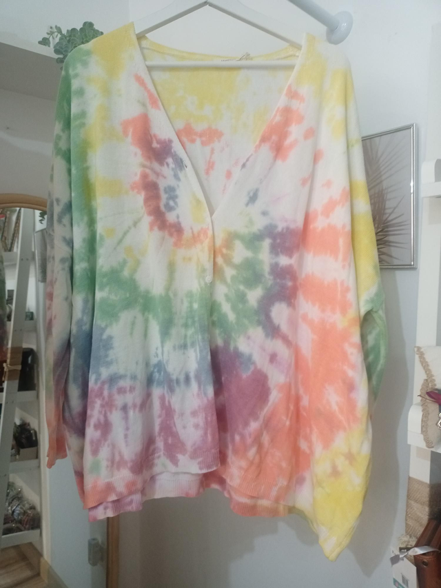 Chaqueta punto Tiedye oversize