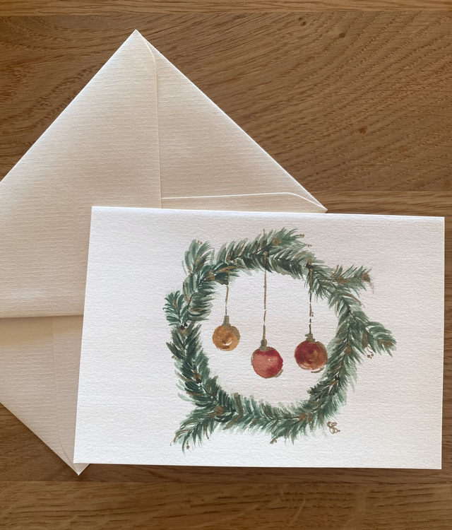 Doppelkarte - Weihnachtlicher Dreiklang