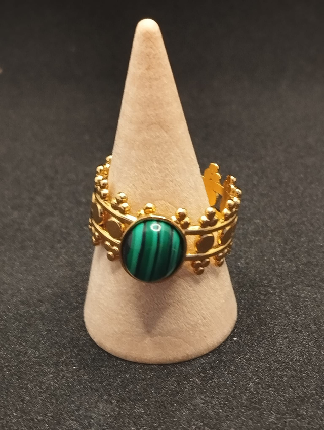 Bague en malachite