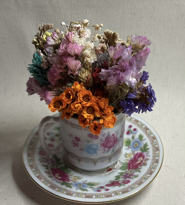 Tasse vintage fleurie