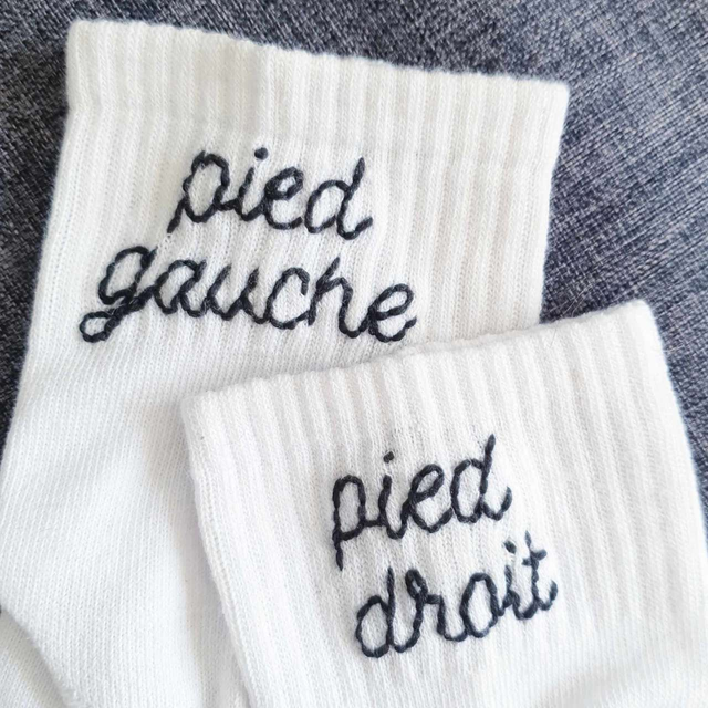 Chaussettes - pied droit, pied gauche