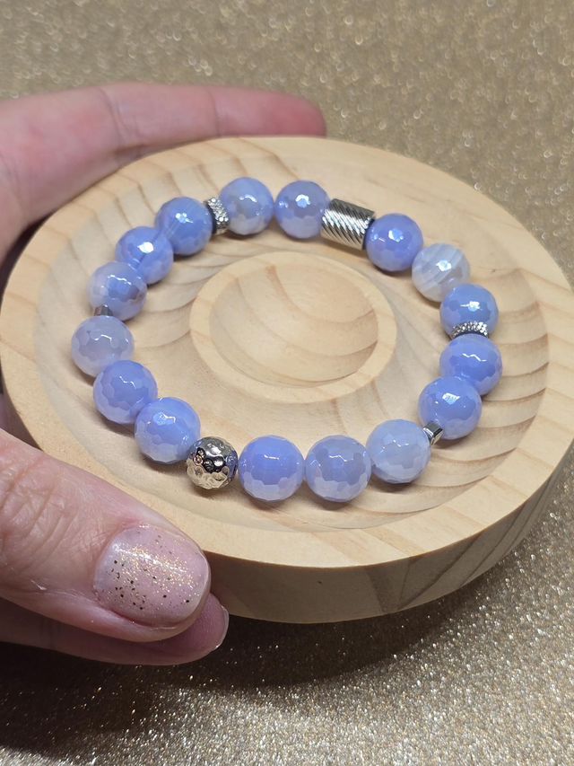 Bracelet Agate à facettes en 1 cm