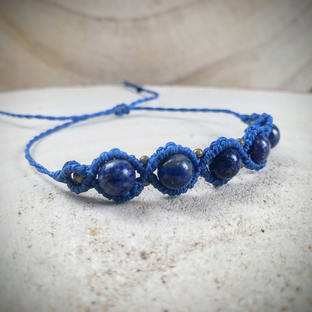 Bracelet entrelacé - Lapis Lazuli