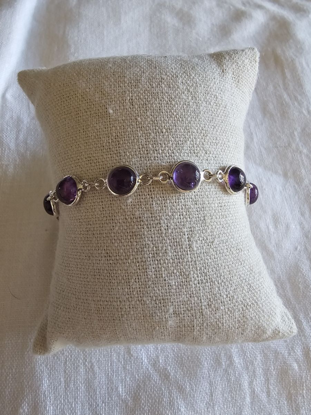 bracelet améthyste en argent