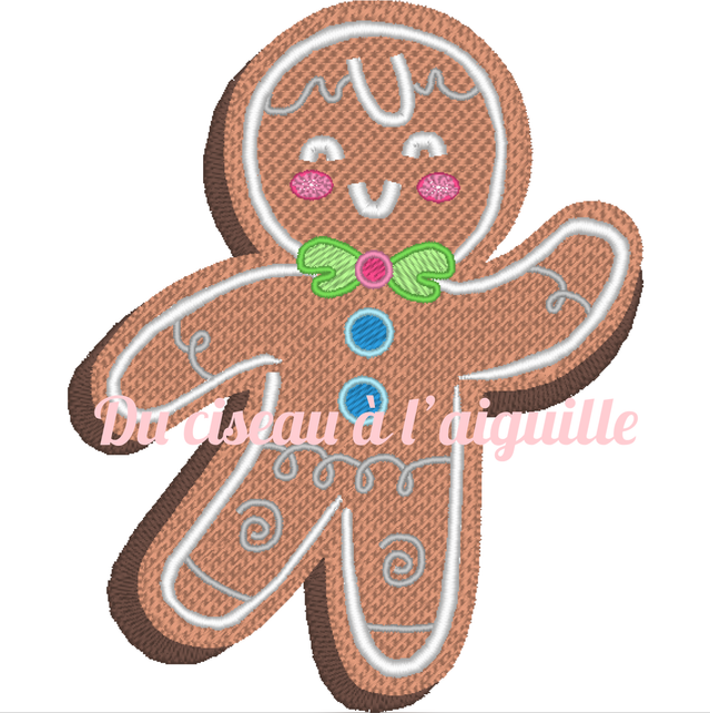 fichier broderie "Bonhomme en pain d'épices