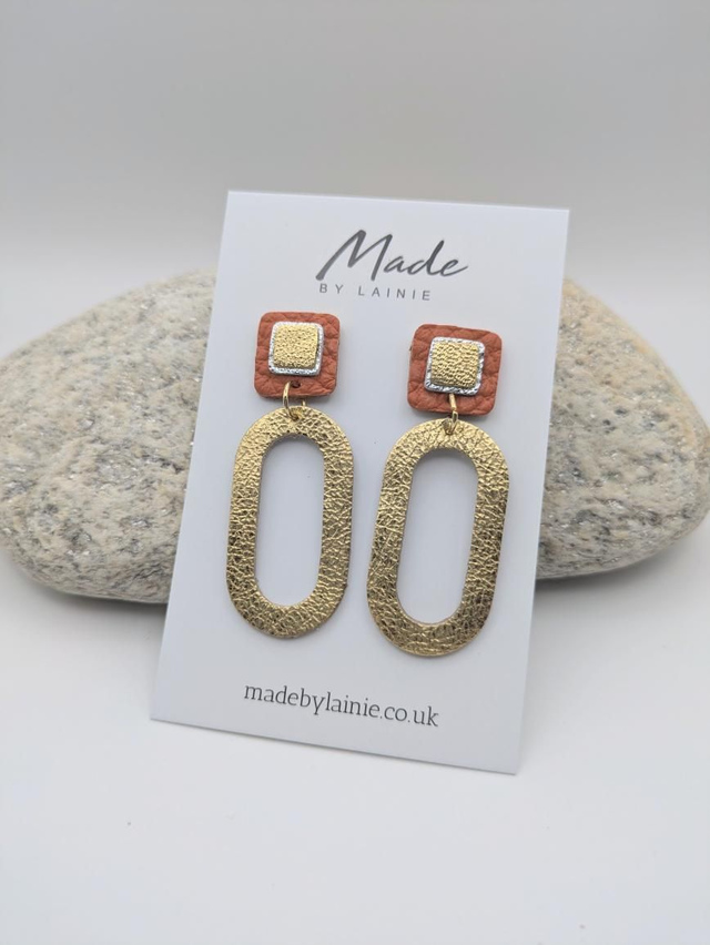 Oval Loop Drop Earrings (2)