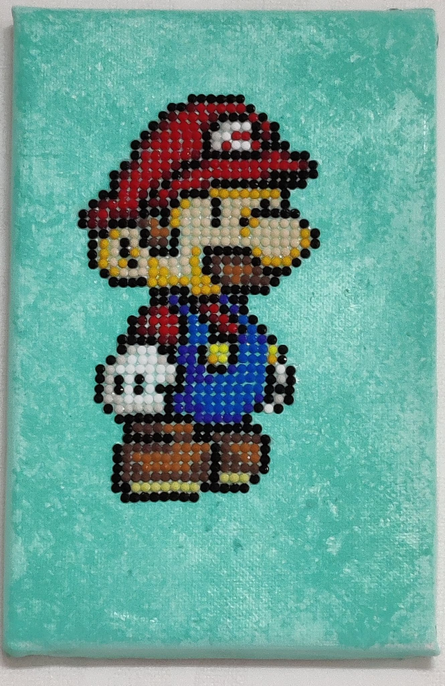 Toile Diamonds painting Mario