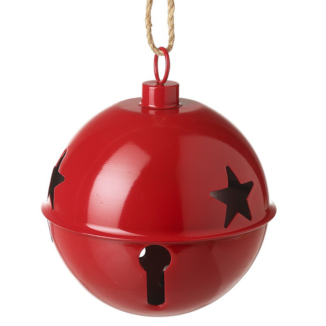 Large Red Metal Cut Out Bauble 