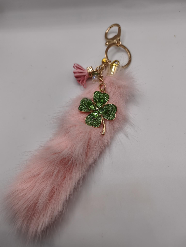 Porte clef/ bijou de sac trèfle 