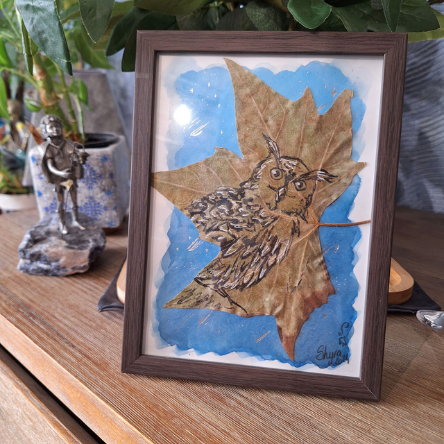 Hiboux - Tableau original