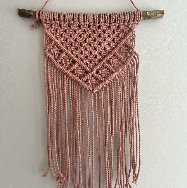 French Knot Squared Wall Hanging