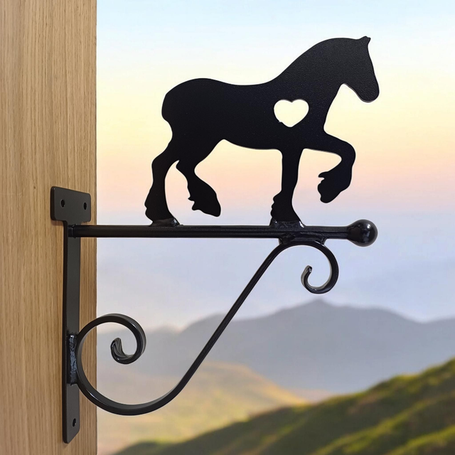 Clydesdale Horse Hanging Basket Bracket