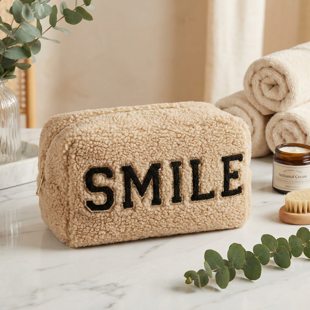 Kulturtasche Smile Braun