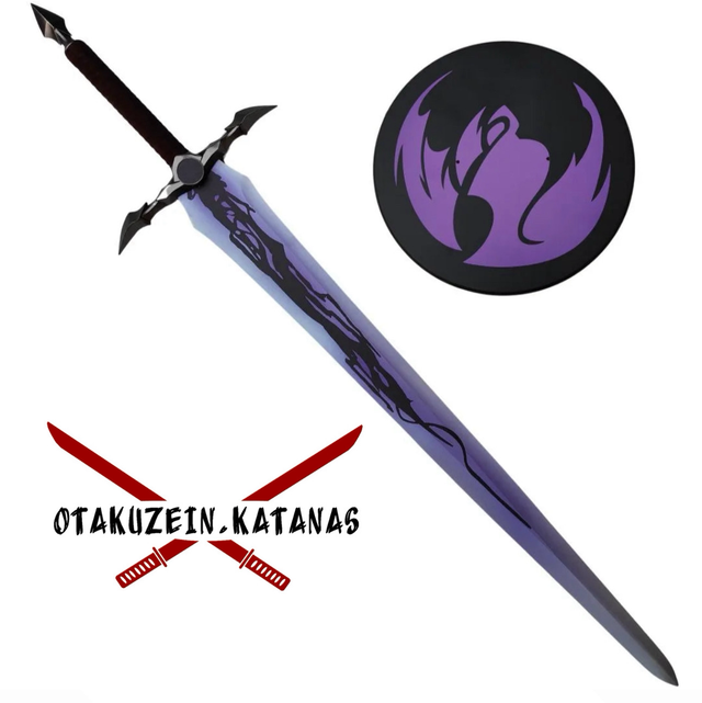 Espada S0364 de Solo Leveling, espada larga del rey demonio