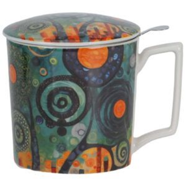 Taza modern-twisted, porc. 0,40 l. Incluye filtro de acero inoxidable, en caja de regalo. *033